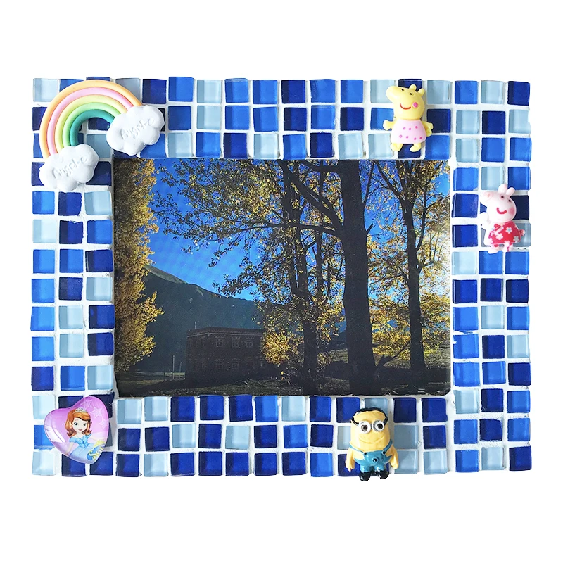 Quail 6 Inch Table Set Diy Mosaic Photo Frame Material Package,Creative Unique Handmade Gift,Children's Manual Work