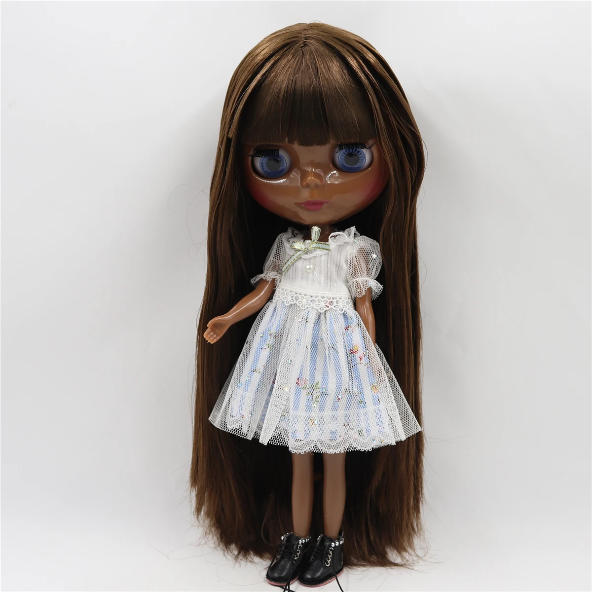 Фабрика blyth кукла 1/6 bjd шарнир тела темная кожа матовое лицо, фиолетовые волосы, кукла без одежды 30 см BL7216
