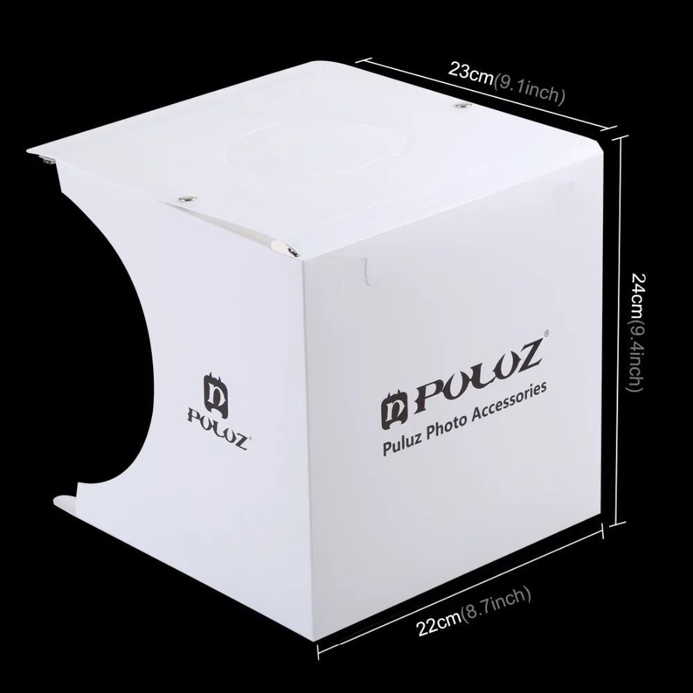 PULUZ мини 22,5 светодиодный светильник для фотосъемки с теневой нижней панелью+ 2 светодиодный панели s 20 см светильник для фотостудии