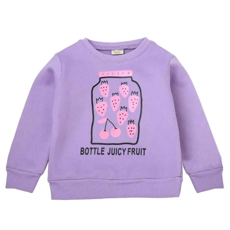 

Baby Girl Sweatshirt Autumn Kids Cartoon Pattern Long Sleeve Cotton Sweatshirt Casual Tops For Girls Children's Clothing