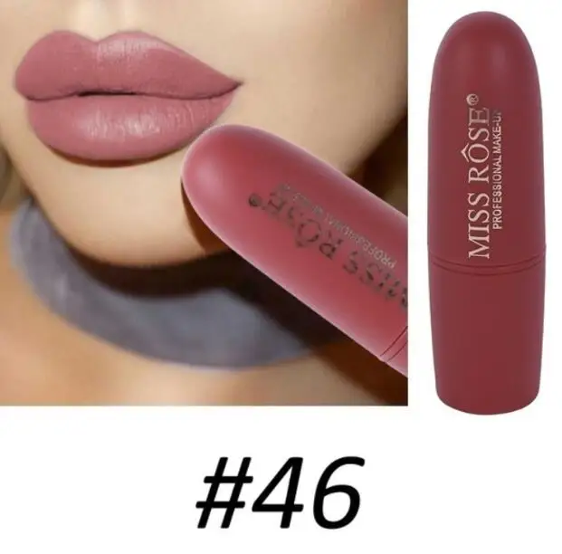 

Miss Rose Maquillage Sexy Red Lip Batom Matte Velvet Lipstick Pencil Cosmetic Long Lasting Lip Tint Pigment Makeup Nude Lipstick