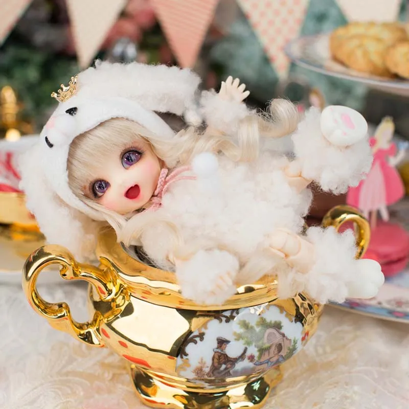 Новое поступление 1/8 BJD кукла BJD/SD BB Милая PongPong кукла со свободными глазами для маленькой девочки подарок