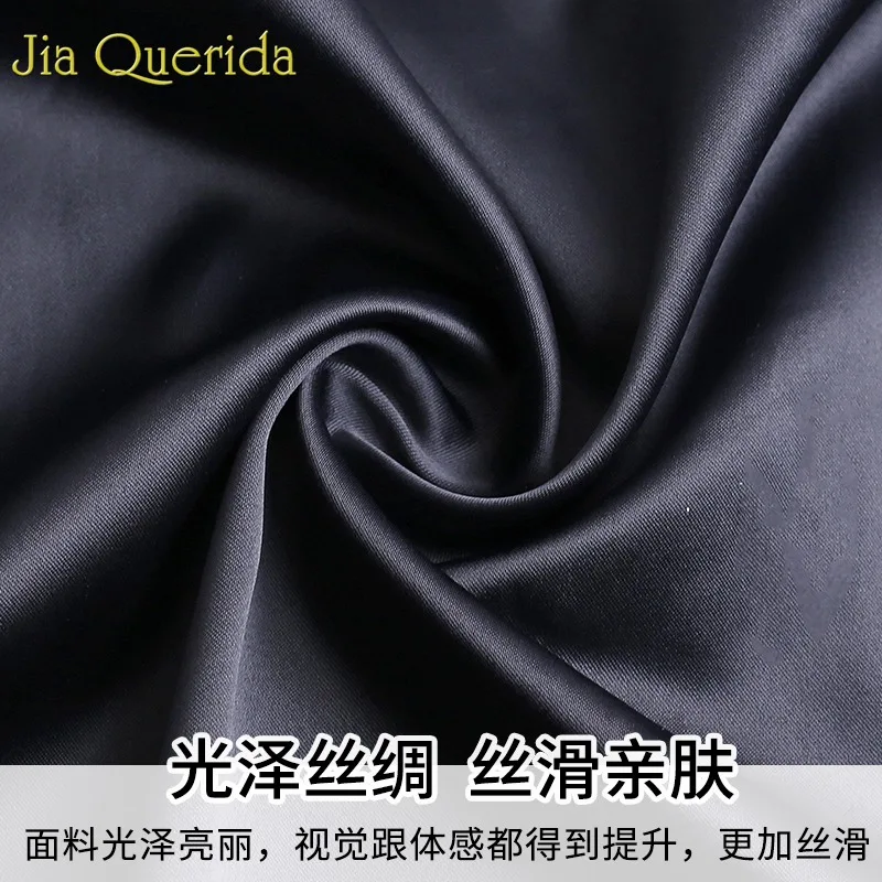 J & Q/Пижама для пар новинка 2019 атласная Шелковая пижама мужчин глянцевая