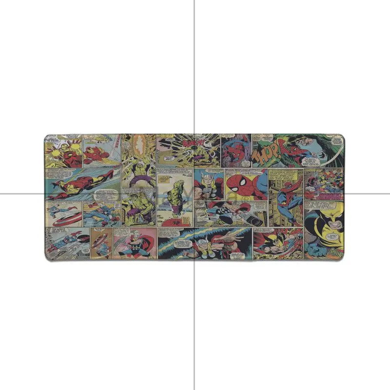MaiYaCa подарок для мальчика, резиновый коврик для мыши с принтом комиксов Marvel, резиновые большие коврики для мыши, коврик для клавиатуры, Настольный коврик - Цвет: Lock Edge 30x80cm