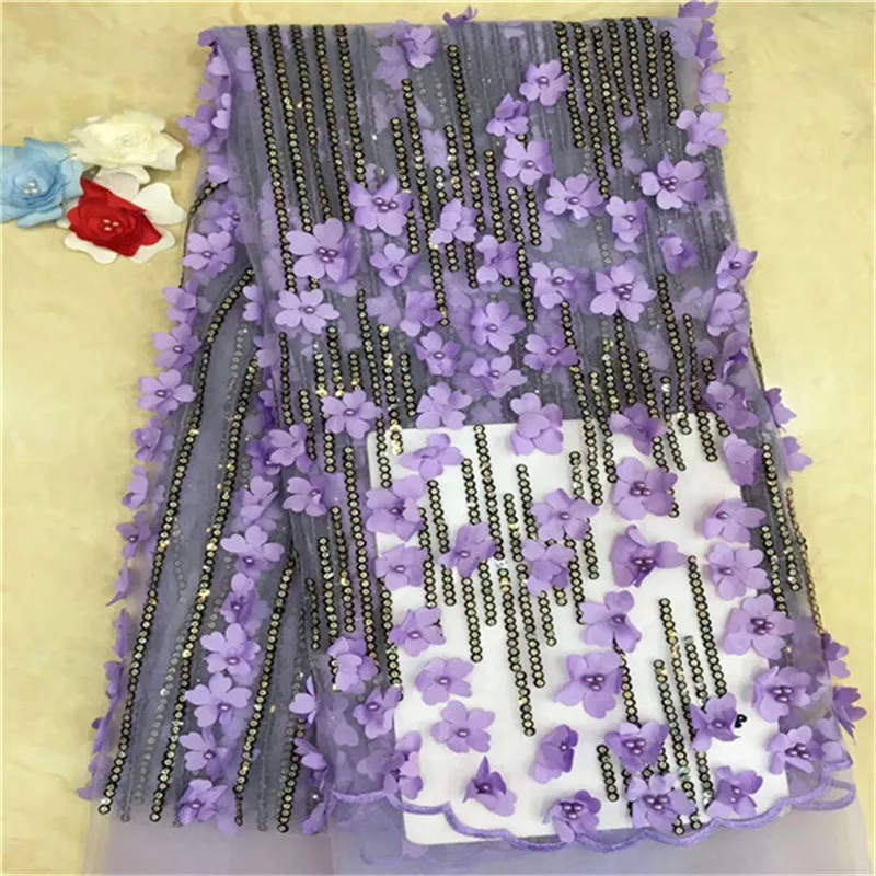 Latest French Lace Fabric 2019 High Quality Green Wedding African Lace Fabric With Sequins 3d Lace Fabric For Nigerian Lace