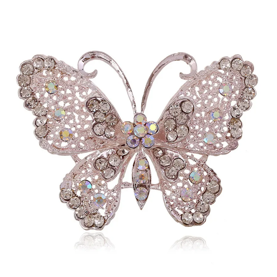 Женская Брошь в виде бабочки с кристаллами|brooch for wedding invitations|broochjewelry online |