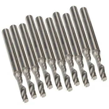 

2.5x12mm M12 Cutting Carbide Single Flute CNC Cutter End Mill Tools 10pcs