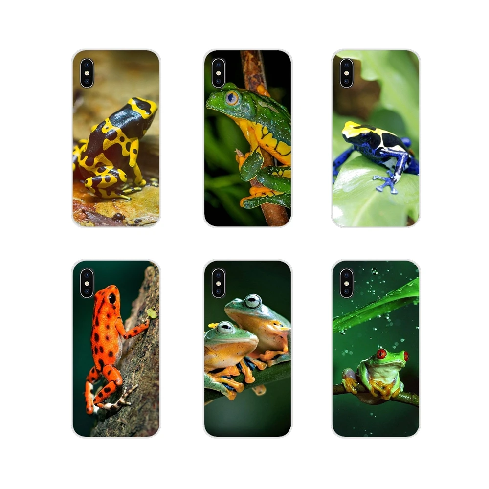

For Samsung A10 A30 A40 A50 A60 A70 Galaxy S2 Note 2 3 Grand Core Prime Soft Transparent Case Amphibian animals frog Poison Dart