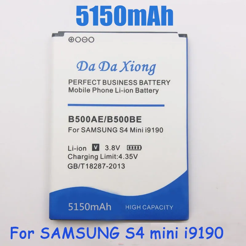 Аккумулятор B500BE B500AE 5150 мАч для Samsung Galaxy Mini S4 I9190 I9198 I9192 I9195 S4mini | Мобильные телефоны