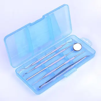 

5pcs Dental stainless steel dentist oral tool household tartar mirror probe tooth cleaning tooth removal