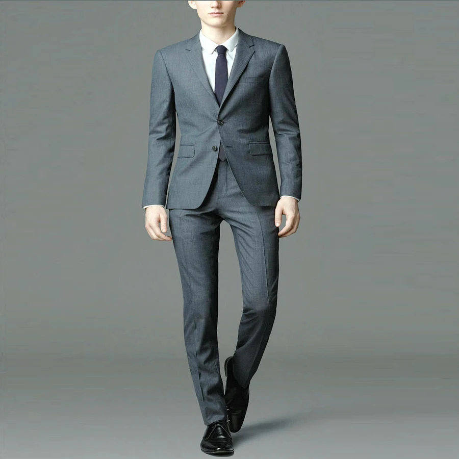 Classic Business Style Suit Groom Wedding Suits 2 Pieces (Jacket+Pants) Suit Slim Fit for Men Notch Lapel Maturation Timeless