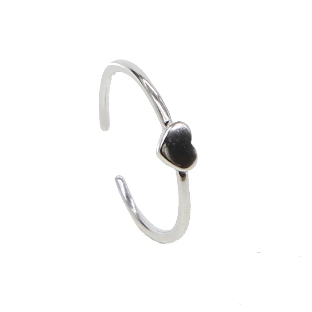 

Mini Design Delicate Opening silver gold Small Ring 100% 925 sterling silver thin simple ring for Women/Girls adjustable stack