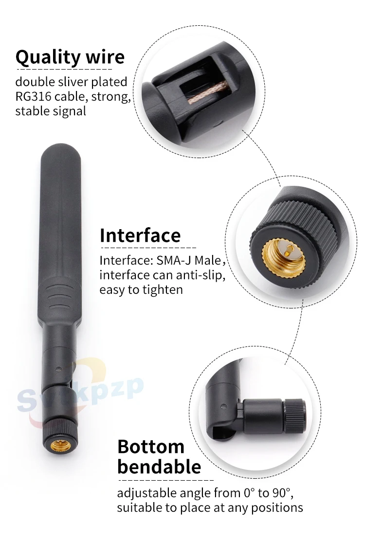 2 шт. 2,4 ГГц двойная антенна Omni 8dBi большого радиуса действия антенна 3g 4G 5G 5,8G WI-FI антенны sma-j мужской Универсальный роутер антенна
