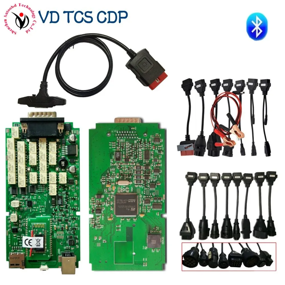 С полным box 100% Новый nec Реле VD TCS CDP 2015. R3 с Keygen зеленый Single доска с Bluetooth для автомобиля грузовик диагностический инструмент