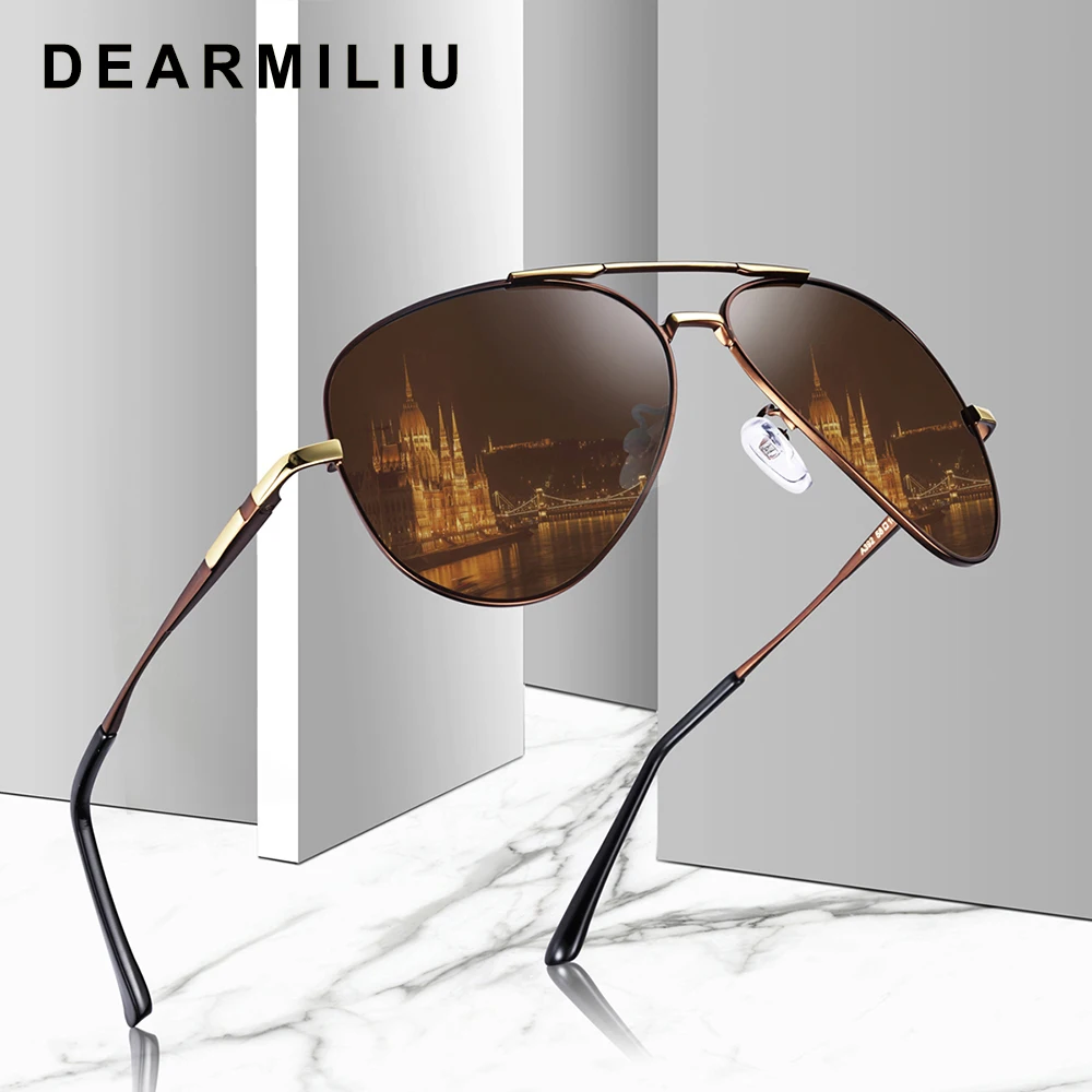 Мужские и женские классические очки-авиаторы DEARMILIU поляризационные зеркальные