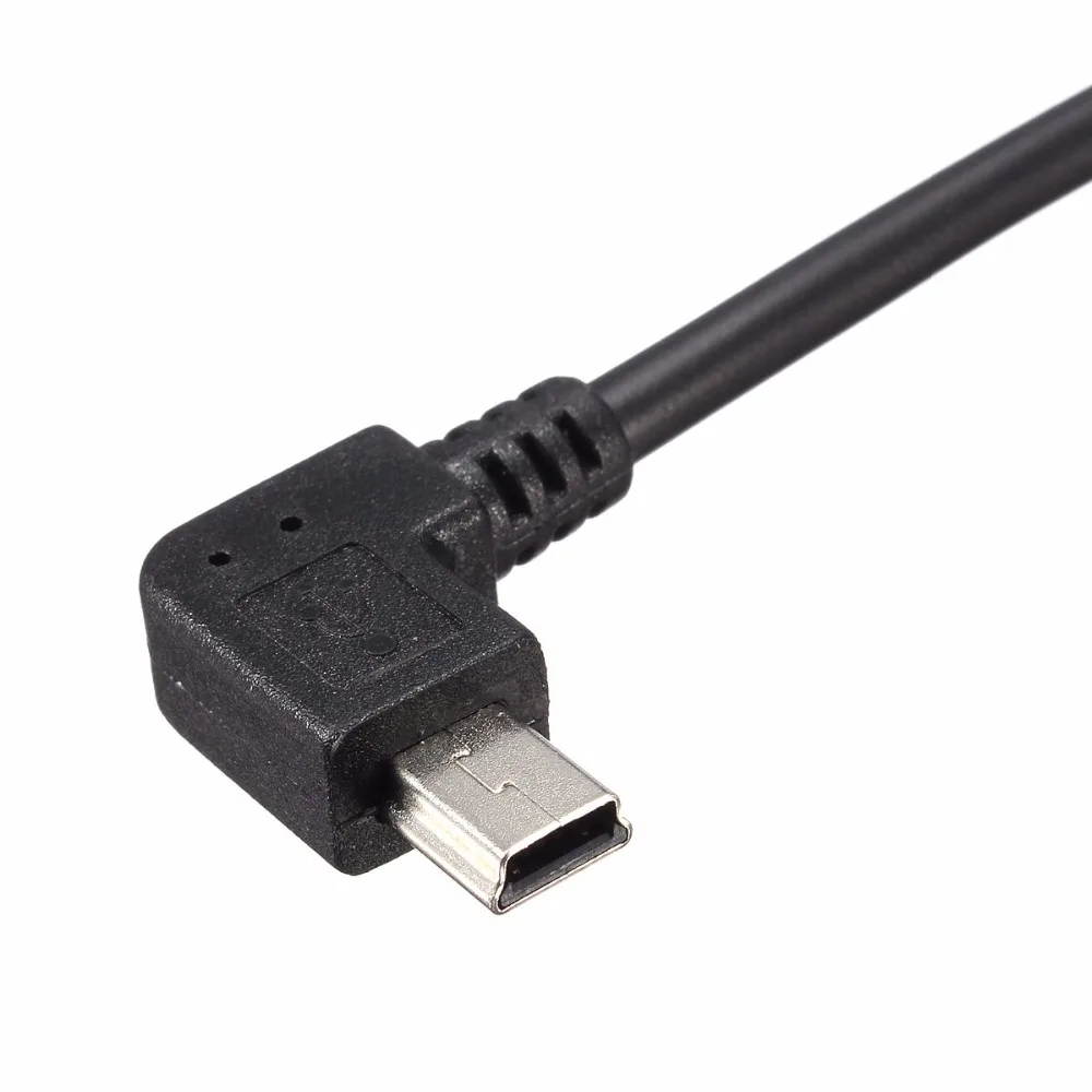 300 шт./лот USB2.0 Тип A входящий штекер под углом 90 градусов Mini USB B Мужской 5 pin кабель для передачи данных
