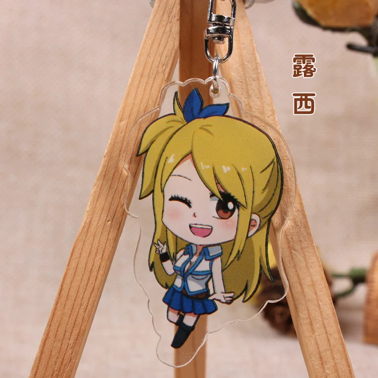 

Fairy Tail Anime Action Key Chain Acrylic Figure Keyring Collection Model Toy Keychain Keyholder Unisex Gift NEW