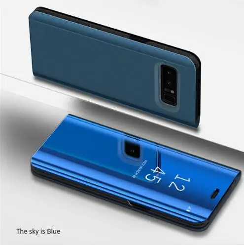10 шт. умный зеркальный флип чехол для Samsung Galaxy J4 J6 J8 2018 PLUS прозрачный подставка J3 J5