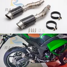 Модифицированная выхлопная труба мотоцикла средняя труба Z1000 2010- углеродное волокно Z1000 выхлопная труба с двух сторон глушитель z1000 Соединительная труба