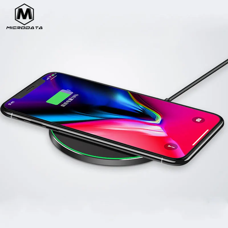 

Microdata Wireless Charger GY-68 Ultra-thin Wireless Quick Charge Wireless Charger for iPhone Samsung for Levnon LG