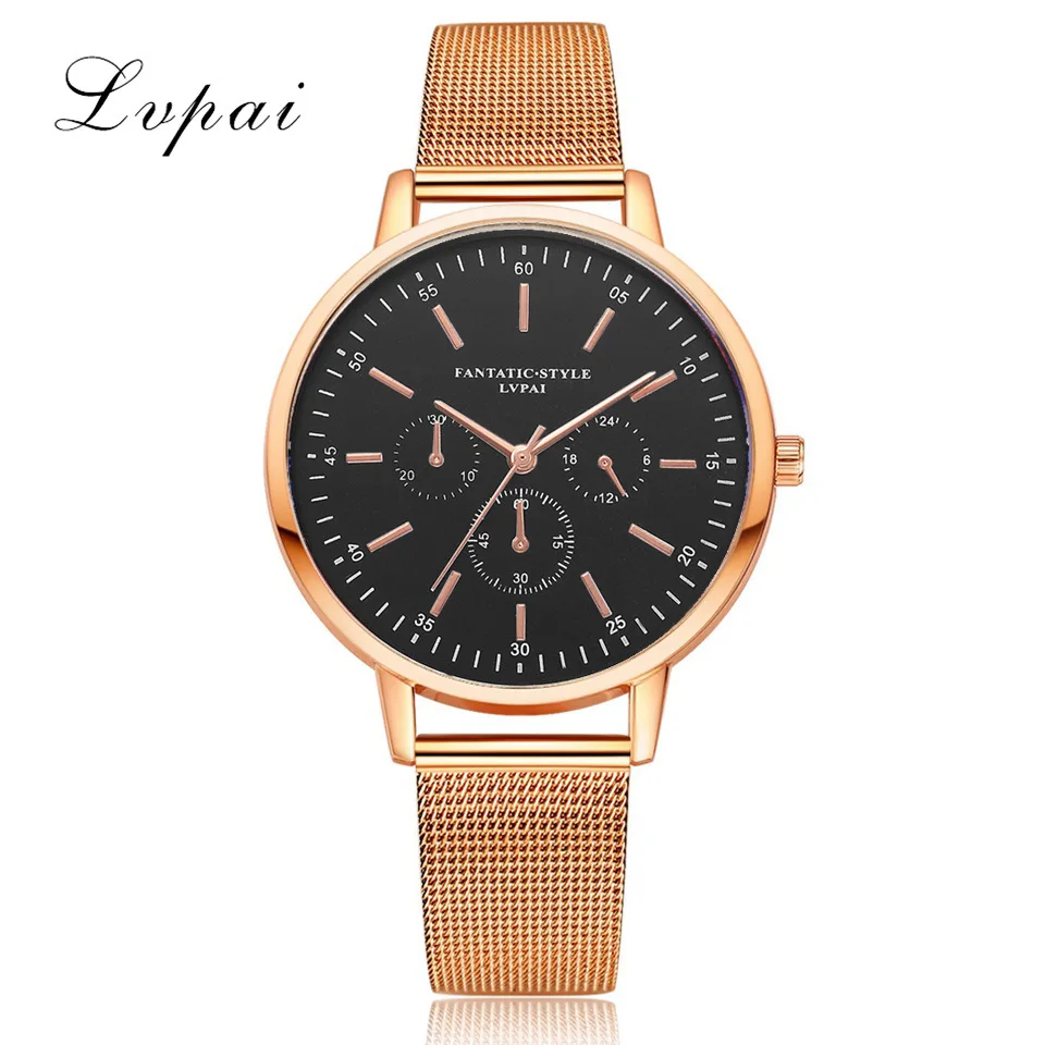 

Lvpai Women Mesh Band Watch Luxury Gold Bracelet Watch Sport Dress Quartz Watch Ladies Business Wrist Watch Relogio Dropshiping