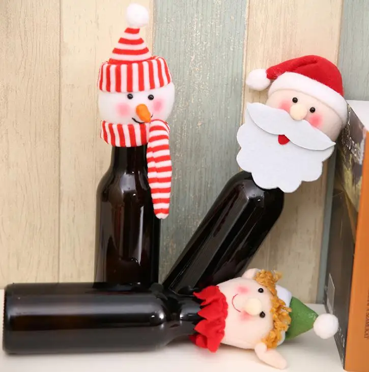 Санта Клаус/клоун/Снеговик головы дизайн обложки для bottls и банки с шляпа борода