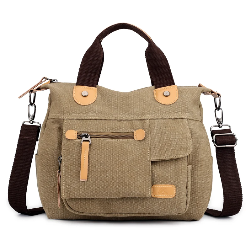 Janespri Women's Canvas Handbags High Quality Female Single Shoulder Bags casual totes Vintage Multi-pocket Ladies Totes Bolsas (42)