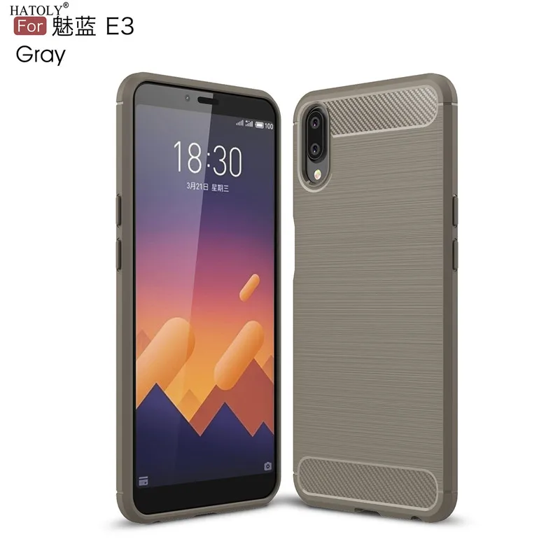 Чехол HATOLY для Meizu E3 мягкий резиновый чехол из углеродного волокна Meilan чехлы
