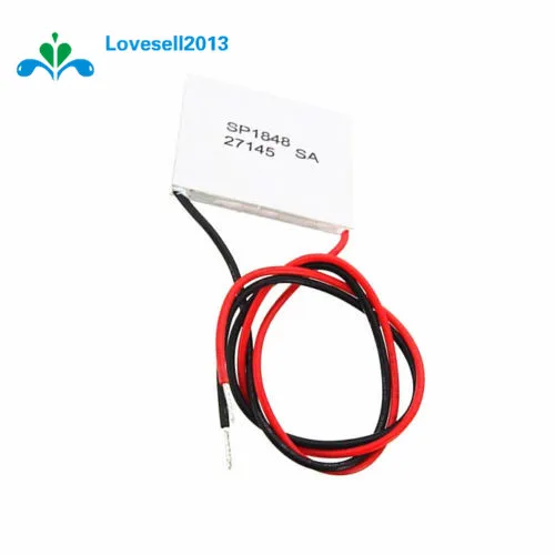 

SP1848-27145 TEC 40x40mm Semiconductor Thermoelectric Heatsink Cooler Peltier Plate Module For Power Generation