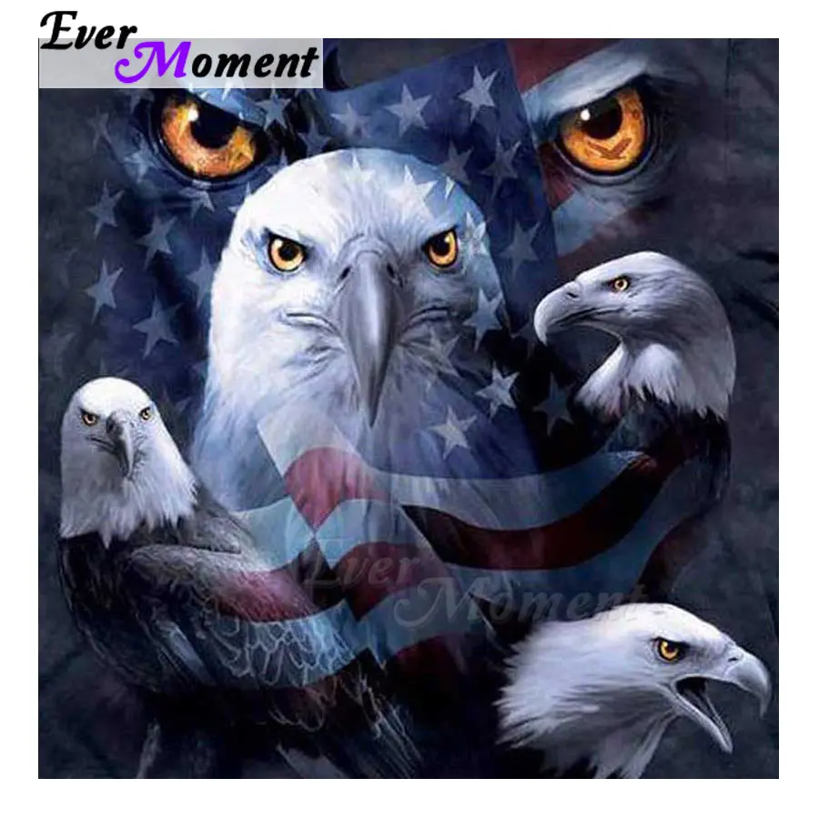 

Ever Moment Diamond Painting Cross Stitch Full Square Drill 5D DIY Decoration For Home Diamond Embroidery Eagle Mosaic S2F1723
