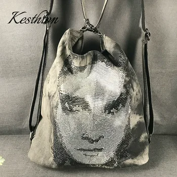

Kesthton Characters Women Handbags Jeans Soft Denim Fashion Big Messenger Bags for Ladies Multifunctional Tote Bags for Female