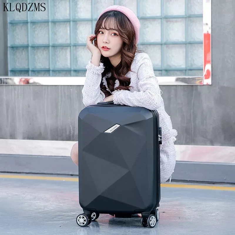 

KLQDZMS 20/24inch travel suitcase Rolling Luggage sets Spinner trolley case Woman Cosmetic bag carry-on luggage on wheels