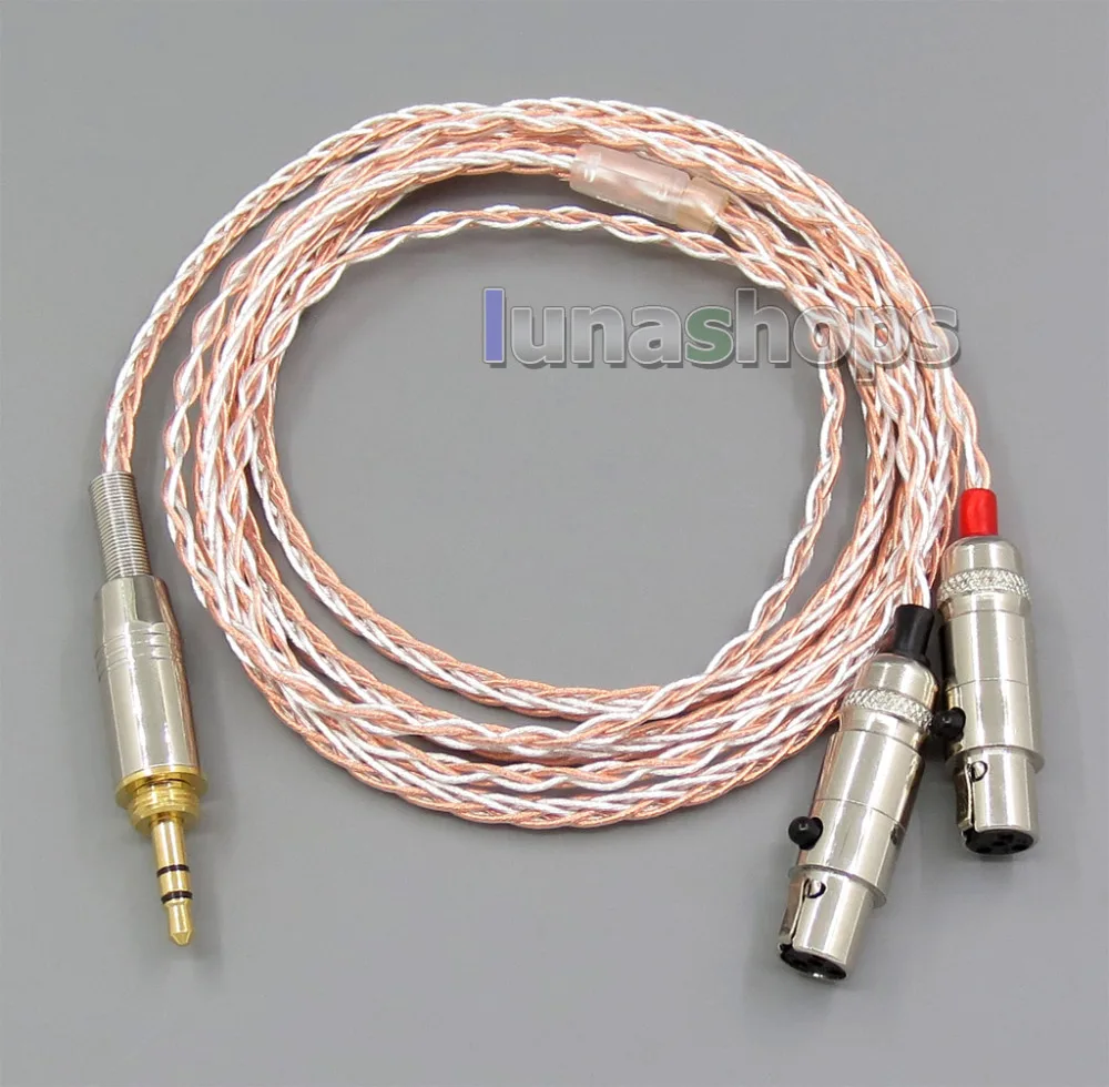 

800 Wires Soft Silver + OCC Alloy Teflo AFT Earphone Headphone Cable For Audeze LCD-3 LCD3 LCD-2 LCD2 LN005399
