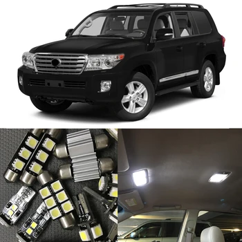 

14pcs White No Error LED Light Bulbs Kit For 2009-2016 Toyota Land Cruiser/Land Cruiser Prado Interior Map Dome Door Step Light