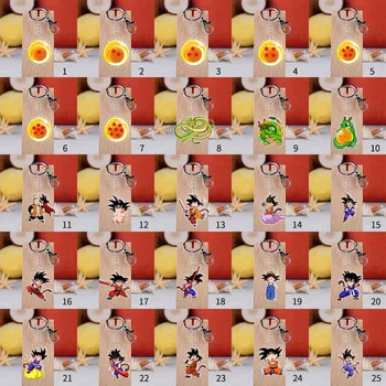 

10 pcs/lot Anime Dragon Ball Z Acrylic Keychain Toy Super Saiyan Figure Son Goku Bag Pendant Double sided Key Ring Gifts