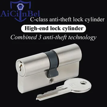 

European Standard universal Copper lock Core Security Gate indoor lock core C6 series 60mm(30-30MM)-120mm(60-60MM)Cylinder core