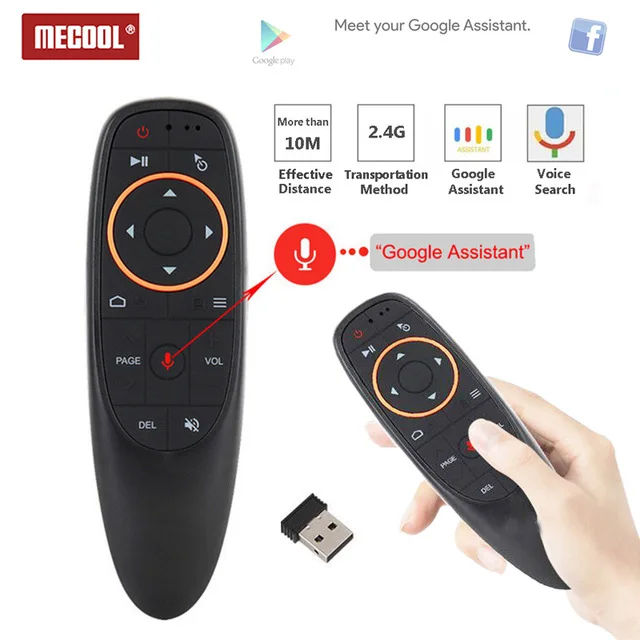 

MECOOL G10 Air Mouse Voice Control 2.4GHz Wireless Google Microphone IR Gyroscope Sense Remote Control For Android Smart TV Box