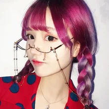 Новые модные очки-половинки очки оправа без объектива винтажные женские роскошные дизайнерские подвесные декоративные очки для девочек