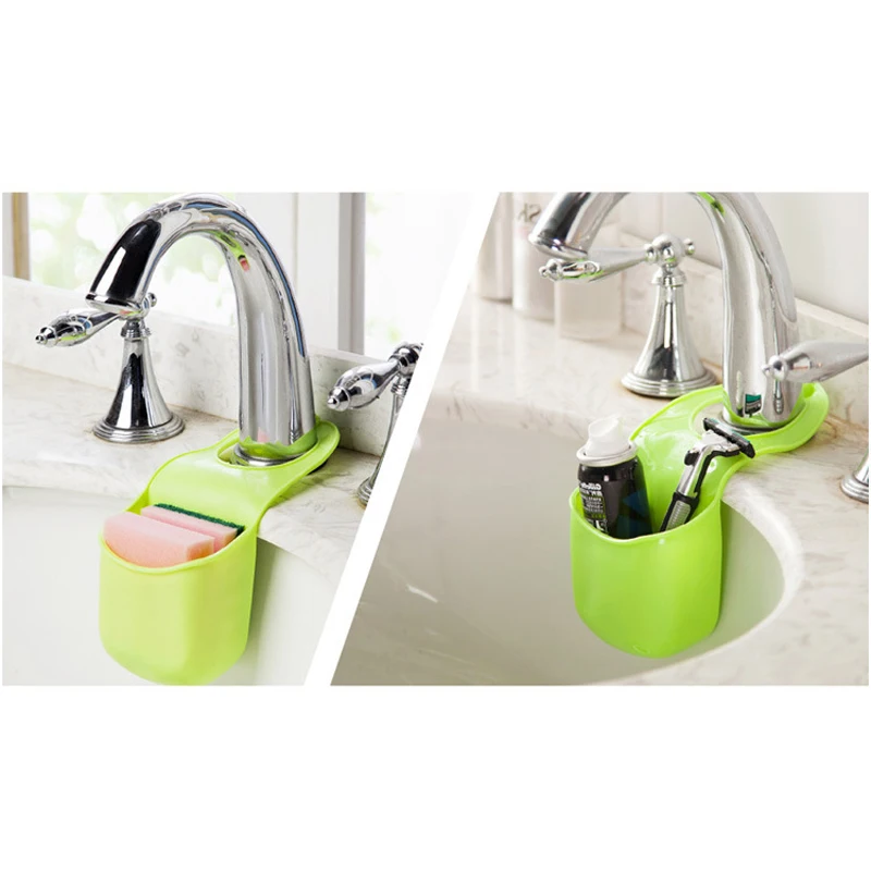 Green Bathroom Accessories Bathroom Gadgets Plastic Soap Dish Soap Hanging Strainer Organizer Storage Sponge Box Shower Holder