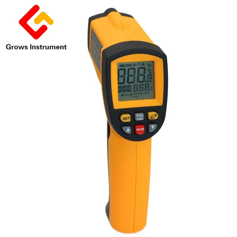 

GM700 LCD Digital IR Infrared Laser Thermometer Temperature Meter Gun Point -50~700 Degree Non-Contact Thermometer Adjustable