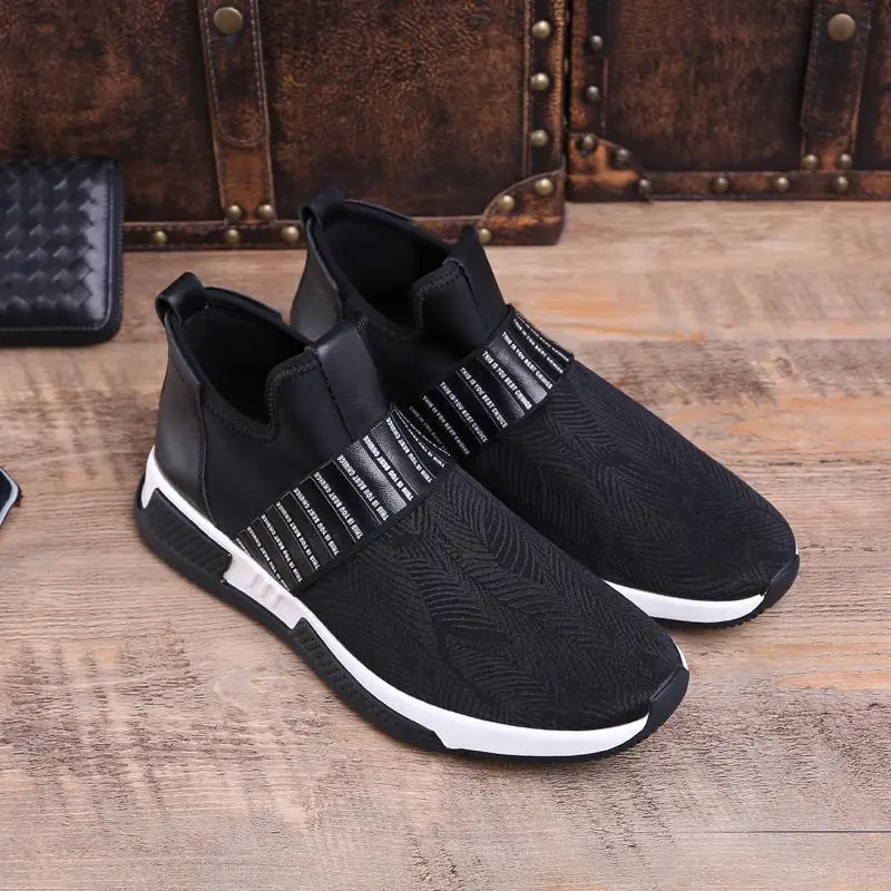 Grueso Hombre Otoño Hombres Top Para De Cuero Alto Mycolen Genuino Negro Moda Invierno Transpirable Casual Caliente Del Los Fondo Lona Zapatos 7qBxA4wH