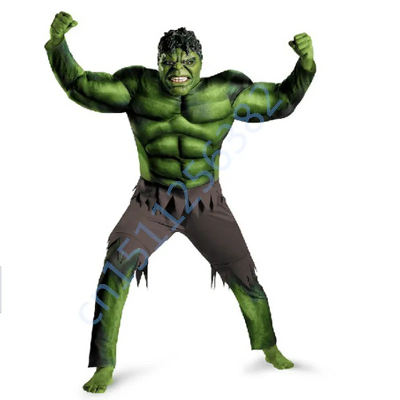 Beste De Avengers Hulk Kostuum voor jongens Cosplay Halloween Kostuum voor kinderen Carnaval Kleding Kinderen Geschenken Fantasy Spier Masker