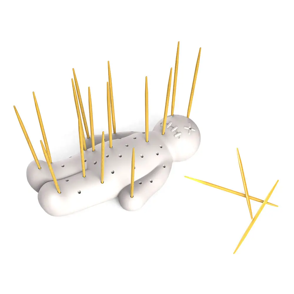 

Novelty Ouch Voodoo Doll Toothpick Holder Stand Dispenser