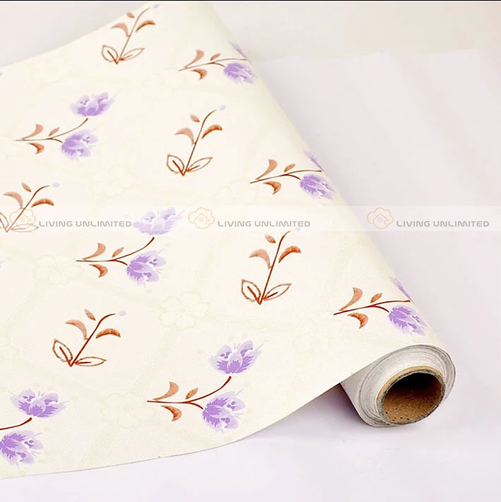 Self adhesive wallpaper natural floral self adhesive vinyl rolls PVC