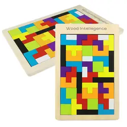 Детские деревянные игрушки-головоломки тетрис Tangram/головоломки доска Головоломки Логические головоломки Монтессори обучения образования