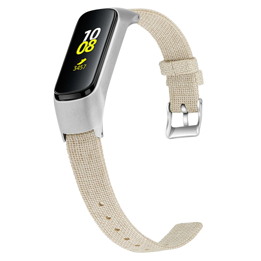 Сменный Браслет ремешок для samsung Galaxy Fit-e смарт-браслет холщовый ремешок для часов браслет из нержавеющей стали с пряжкой спортивные ремешки