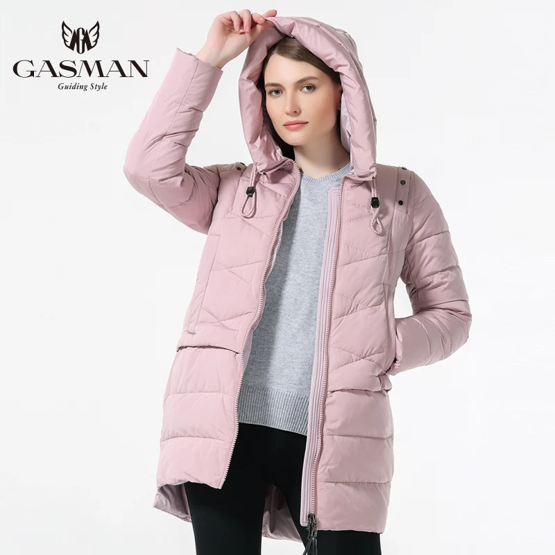 GASMAN 2018 New Winter Women Thickening Bio Down Jacket Fashion Hooded Thick Parka Short Casual Overcoats For Women Coats Winter