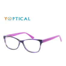 Глаз чудо Леди фиолетовый полосатый с очками рамки дизайнерская оптическая оправа ацетат очки Lunettes очки аксессуары