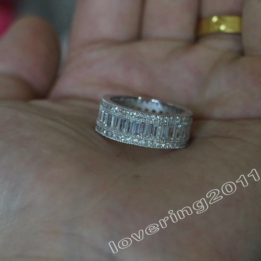 luxo 10kt ouro branco preenchido gf feminino