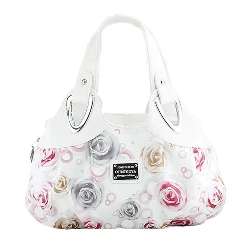 Mode Vrouwen Schoudertassen Gedrukt Bloemen Dames Tas Designer Luxe Merk Hoge Kwaliteit Lederen Dames Handtas Bolsa Mode Vrouwen Schoudertassen Gedrukt Bloemen Dames Tas Designer Luxe Merk Hoge Kwaliteit Lederen Dames Handtas Bolsa